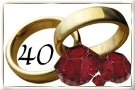 Geschenk Rubinhochzeit