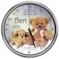 Preview: Personalisiertes Taufgeschenk - Moderne Metalluhr mit geräuscharmen Funkuhrwerk
