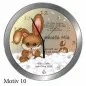 Preview: Taufgeschenk Taufuhr - Metalluhr 25 cm mit Namen