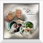 Preview: Hochzeitsbild oder Hochzeitsuhr - Modernes Geschenk zur Silberhochzeit