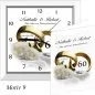 Preview: Diamanthochzeitsbild / Diamanthochzeitsuhr - schlicht, modern