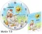 Preview: Geschenk Geburt: Moderne rahmenlose Geburtsuhr