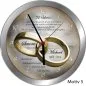 Preview: Goldhochzeit Geschenk Metall-Wanduhr 30cm mit Namen