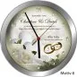 Preview: Goldhochzeit Geschenk Metall-Wanduhr 30cm mit Namen