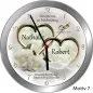Preview: Goldhochzeit Geschenk Metall-Wanduhr 30cm mit Namen