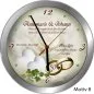 Preview: Goldhochzeit Geschenk Metall-Wanduhr 30cm mit Namen