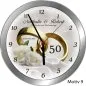 Preview: Goldhochzeit Geschenk Metall-Wanduhr 30cm mit Namen