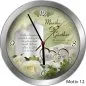 Preview: Goldhochzeit Geschenk Metall-Wanduhr 30cm mit Namen