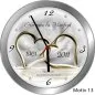 Preview: Goldhochzeit Geschenk Metall-Wanduhr 30cm mit Namen