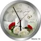 Preview: Goldhochzeit Geschenk Metall-Wanduhr 30cm mit Namen