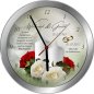 Preview: Goldhochzeit Geschenk Uhr - Metalluhr 25 oder 30 cm - M14