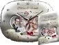 Preview: Fotouhr oval zum 40. Hochzeitstag