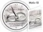 Preview: 40. Hochzeitstag - Geschenk Weiße Wanduhr mit Motiv und Namen