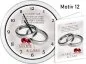 Preview: 40. Hochzeitstag - Geschenk Weiße Wanduhr mit Motiv und Namen