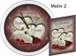Preview: 40. Hochzeitstag - Geschenk Weiße Wanduhr mit Motiv und Namen