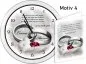 Preview: 40. Hochzeitstag - Geschenk Weiße Wanduhr mit Motiv und Namen
