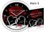 Preview: 40. Hochzeitstag - Geschenk Weiße Wanduhr mit Motiv und Namen