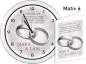 Preview: 40. Hochzeitstag - Geschenk Weiße Wanduhr mit Motiv und Namen