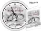 Preview: 40. Hochzeitstag - Geschenk Weiße Wanduhr mit Motiv und Namen