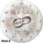 Preview: Geschenkidee zum 40. Hochzeitstag - Wanduhr mit Kuppelglas Motiv