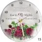 Preview: Geschenkidee zum 40. Hochzeitstag - Wanduhr mit Kuppelglas Motiv