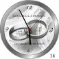 Preview: beliebte Hochzeitsuhr zum 25.Hochzeitstag - 25cm - Metallrahmen