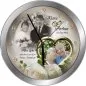 Preview: Fotouhr mit Metallrahmen zur Goldenen Hochzeit - individuell gefertigt mit Ihren Bildern + Ihrem Text
