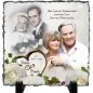 Preview: Schieferplatte mit Fotos - romantische Fotocollage als Geschenk zur Rubinhochzeit
