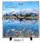 Preview: Besonderes Geschenk zum 70. Geburtstag für die beste Freundin – personalisierte Schieferuhr mit Bergmotiv