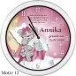 Preview: Geschenk zur Taufe - Taufuhr weiss mit Namen des Kindes