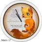 Preview: Geschenk zur Taufe - Taufuhr weiss mit Namen des Kindes