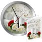 Preview: Goldhochzeit Geschenk Uhr - Metalluhr 25 oder 30 cm - M14