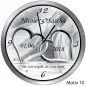 Preview: Hochzeitsuhr Metallrahmen rund Motiv10