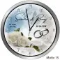 Preview: Hochzeitsuhr Metallrahmen rund Motiv15