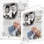 Preview: Fotouhr zur Diamanthochzeit mit eckigem Silberrahmen