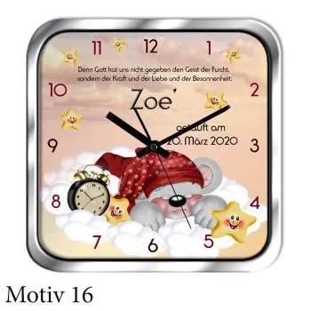 Taufuhr - Taufgeschenk für Mädchen und Jungen - verschiedene Motive zur Auswahl