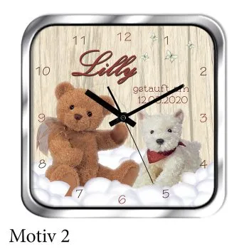 Taufuhr - Taufgeschenk für Mädchen und Jungen - verschiedene Motive zur Auswahl
