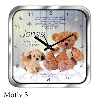 Taufuhr - Taufgeschenk für Mädchen und Jungen - verschiedene Motive zur Auswahl
