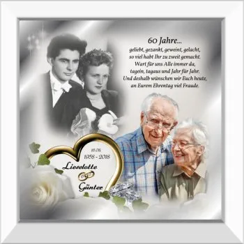 Hochzeitsbild oder Hochzeitsuhr - schlicht und modern