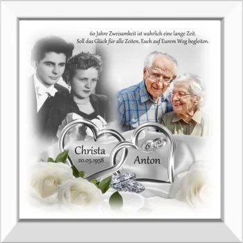 Hochzeitsbild oder Hochzeitsuhr - schlicht und modern