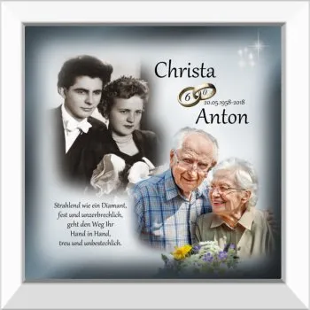 Hochzeitsbild oder Hochzeitsuhr - schlicht und modern