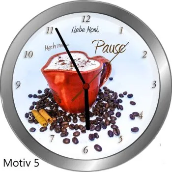 Geschenk Wanduhr mit Wunschbild und Wunschtext als Geschenk