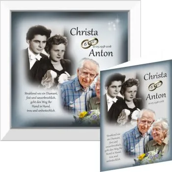 Hochzeitsbild oder Hochzeitsuhr - schlicht und modern