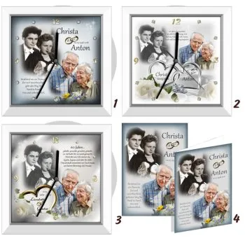 Hochzeitsbild oder Hochzeitsuhr - schlicht und modern
