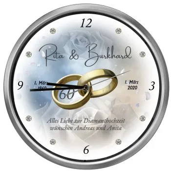Funkuhr zur Diamanthochzeit