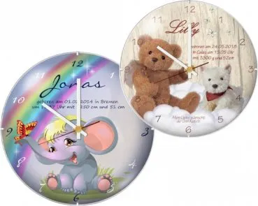 große moderne Geburtsuhr Motiv