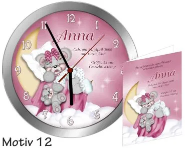 Geburtsteller für Mädchen