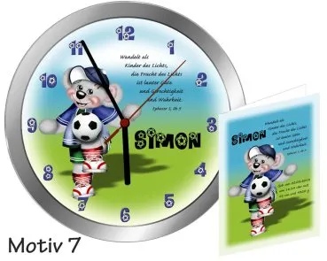 Moderne Geburtsuhr - als Geschenk zur Geburt -Metalluhr mit Namen