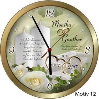 Goldhochzeit Uhr Mot 12