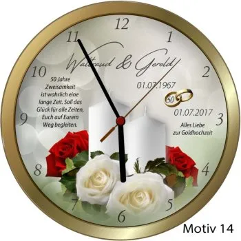 Goldhochzeit Motiv 14 Uhr